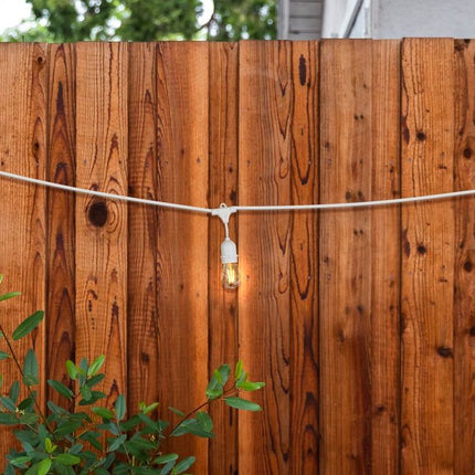 Kabel mit Pendel 5M mit 10 Fassungen E27, Weißes Kabel, Verbindbar max. 1000W, für Außen