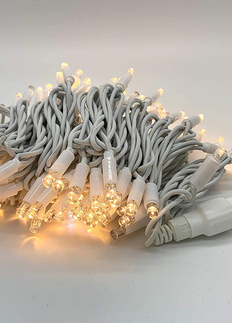 Weiße Lichterkette 10M mit 100 Premium-LEDs, Warm Licht, Verbindbar 960M, Für Außen