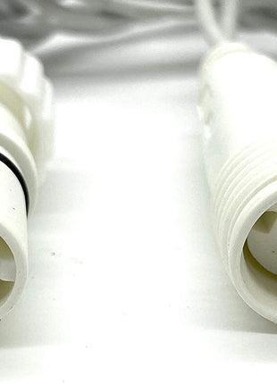 Weiße Verlängerungskette 10M mit 100 Premium-LEDs, Warm Licht, Verbindbar 960M, Für Außen