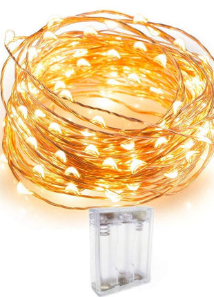 Künstliche Tannengirlande 3M mit 30 Mini-LEDs, Warm Licht, Batteriebetriben