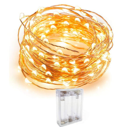 Künstliche Tannengirlande 3M mit 30 Mini-LEDs, Warm Licht, Batteriebetriben