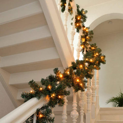 Weihnachtsgirlande 5M Tannengirlande mit 100 Mini-LEDs, Warm Licht, Verbindbar, für Außen