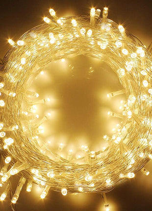 Solar Lichterkette 40M mit 400 LEDs, 8 Programme, Warm Licht, mit Fernbedienung, für Außen