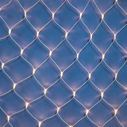 Lichternetz 3M × 2M mit 320 Große LEDs, Weiß Kabel mit 8 Programmen, Warm Licht, Verbindbar 9M, für Außen