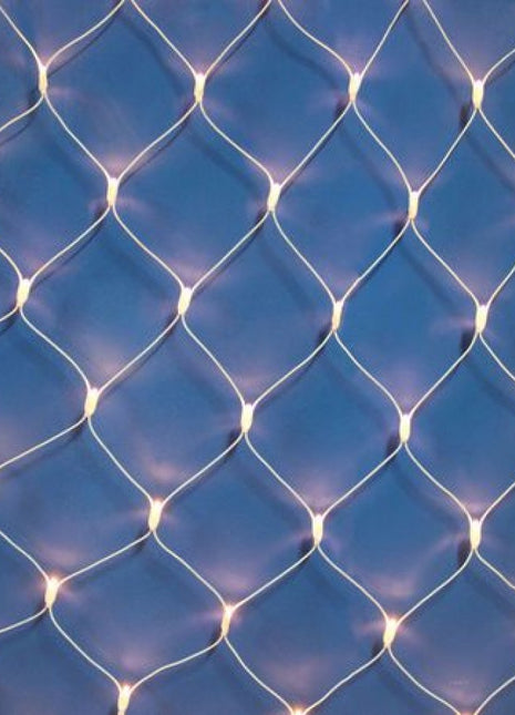 Lichternetz 3M × 2M mit 320 Große LEDs, Weiß Kabel mit 8 Programmen, Warm Licht, Verbindbar 9M, für Außen