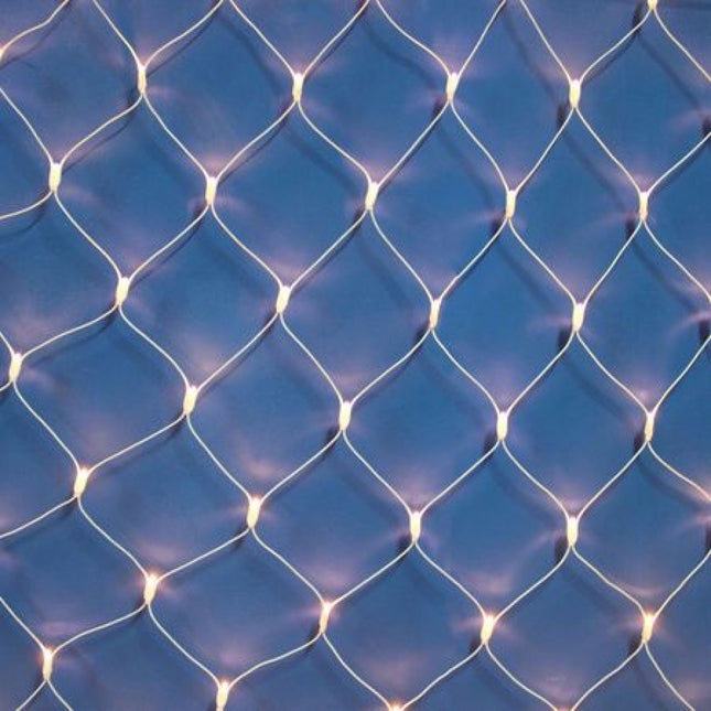 Lichternetz 3M × 2M mit 320 Große LEDs, Weiß Kabel mit 8 Programmen, Warm Licht, Verbindbar 9M, für Außen