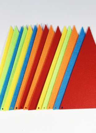 5M Wimpelkette mit 15 Stück mehrfarbige Stofffahnen, für Außen