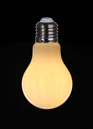 Lichterkette mit Pendel 10M mit 20 Mattweiß LED-Birnen, E27, 4W, Glas, Dimmbar, Schwarzes Kabel, Verbindbar 120M, für Außen