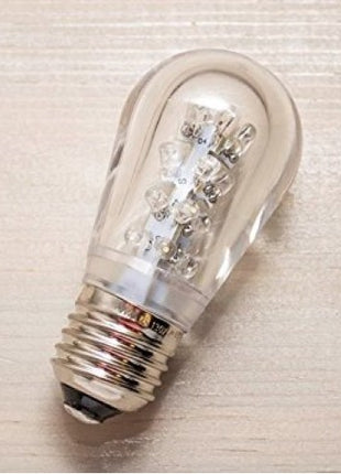 Lichterkette 5M mit 10 Klar Birnen mit 16 LEDs, E27 2W, Dimmbar, Weißes Kabel, Warm Licht, Verbindbar 500M, für Außen