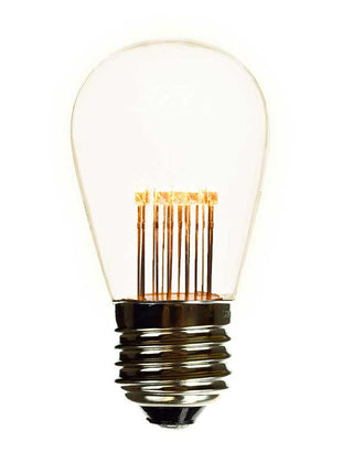 Lichterkette 10M mit Klar 20 Birnen mit 9 LEDs, E27 1W, Dimmbar, Schwarzes Flachkabel/Rundkabel, Warm Licht, Verbindbar 500M, für Außen