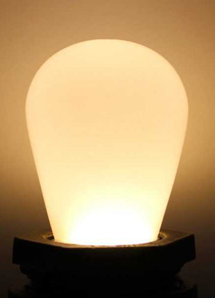 Lichterkette 10M mit 20 Mattweiß Birnen-LEDs E27 1W, Dimmbar, Schwarzes Flachkabel/Rundkabel, Warm Licht, Verbindbar 500M, für Außen