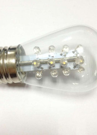 Lichterkette 5M mit 10 Klar Birnen mit 16 LEDs, E27 2W, Dimmbar, Weißes Kabel, Warm Licht, Verbindbar 500M, für Außen