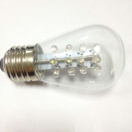 Leuchtmittel mit 16 LEDs S14, E27, 2W, Glas, Warm Licht, für Außen