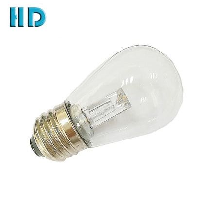 Lichterkette 10M mit 20 LED-Birnen E27, 2W, Kunststoff, Dimmbar, Schwarzes Flachkabel/Rundkabel, Verbindbar 250M, für Außen