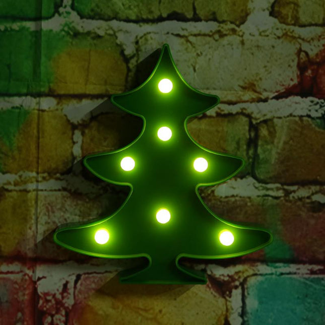 Grün Beleuchtete Tannenbaum Volumetrisch Förmchen, Warm Licht, mit Batteriebetrieb