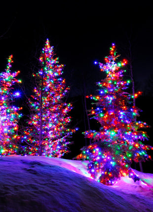 Kupferlichterkette 5M mit 50 RGB-LEDs, Warm Licht, Batteriebetrieben, für Innen