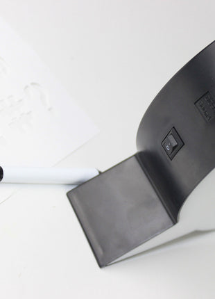 Leuchtkasten A4 mit 3 Marker, Handschrift, Lightbox Meldungsfelder (A4 Oval), Batteriebetrieben, Mikro-USB