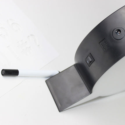 Leuchtkasten A4 mit 3 Marker, Handschrift, Lightbox Meldungsfelder (A4 Oval), Batteriebetrieben, Mikro-USB