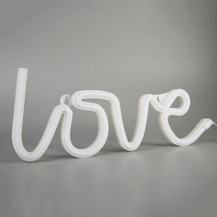 Dekorative Wort Neon LOVE, Nachtlicht, Warm Licht, mit Batteriebetrieb