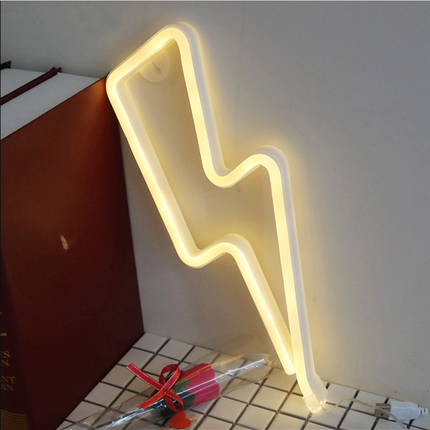 LED Neon Sturmsignal, Warm Licht mit batteriebetrieben