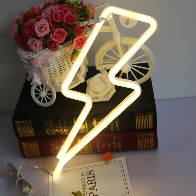 LED Neon Sturmsignal, Warm Licht mit batteriebetrieben