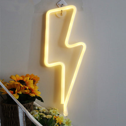 LED Neon Sturmsignal, Warm Licht mit batteriebetrieben