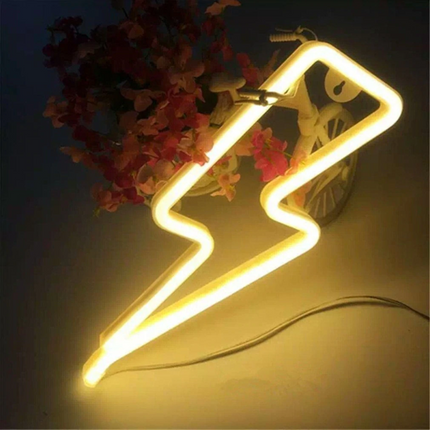 LED Neon Sturmsignal, Warm Licht mit batteriebetrieben