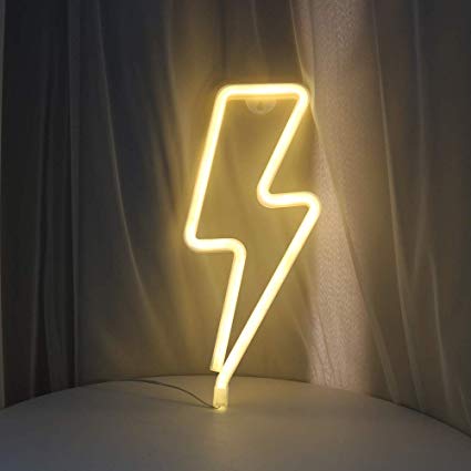 LED Neon Sturmsignal, Warm Licht mit batteriebetrieben