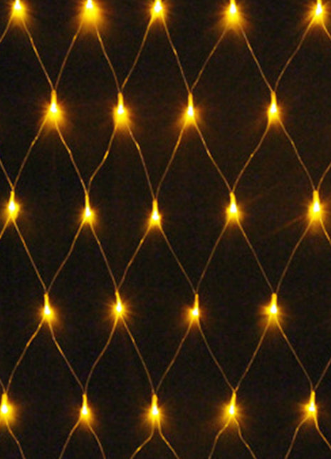 Lichternetz 3M × 2M mit 192 Premium-LEDs, Durchsichtig Kabel, Warm Licht, Verbindbar 15M, für Außen