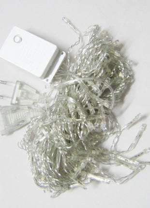 Deko Lichterkette 10M mit 100 Mini-LEDs, 8 Programmen, Durchsichtig Kabel, Warm Licht, Verbindbar 50M, für Außen