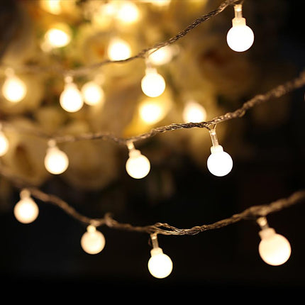 Lichterkette 10M mit 100 LEDs, Durchsichtig Kabel, Warm Licht, Strombetrieben, Verbindbar 200M, für Außen