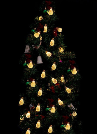 Dekorative Lichterkette 10M mit 100 Golden Mini-Kugel, Durchsichtig Kabel, Warm Licht, Verbindbar 50M