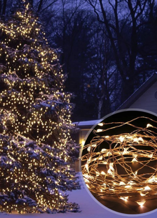 Silberdraht Lichterkette 5M mit 50 LEDs RGB, 13 Farben mit Fernbedienung und Batteriebetrieb, Warm Licht, für Außen