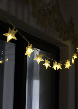 Dekorative Lichterkette 50M mit 400 Sternen mit LEDs, Warm Licht, Für Außen