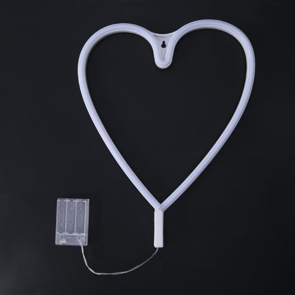 Dekorative Lampe Typ Herz Neon, Warm Licht, mit Batteriebetrieb