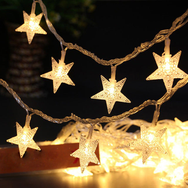 20m Lichterkette mit 200 Sternen-LEDs, Warm Licht, Verbindbar 80M, Für Außen