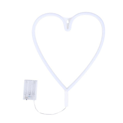 Dekorative Lampe Typ Herz Neon, Warm Licht, mit Batteriebetrieb