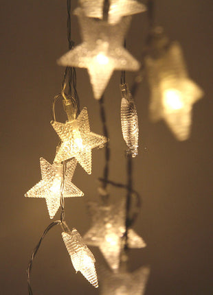 Dekorative Lichterkette 50M mit 400 Sternen mit LEDs, Warm Licht, Für Außen