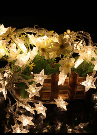 Dekorative Lichterkette 50M mit 400 Sternen mit LEDs, Warm Licht, Für Außen