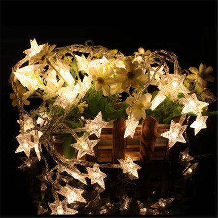Dekorative Lichterkette 50M mit 400 Sternen mit LEDs, Warm Licht, Für Außen