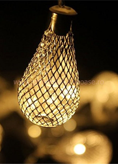 Dekorative Lichterkette 10M mit 100 Golden Mini-Kugel, Durchsichtig Kabel, Warm Licht, Verbindbar 50M