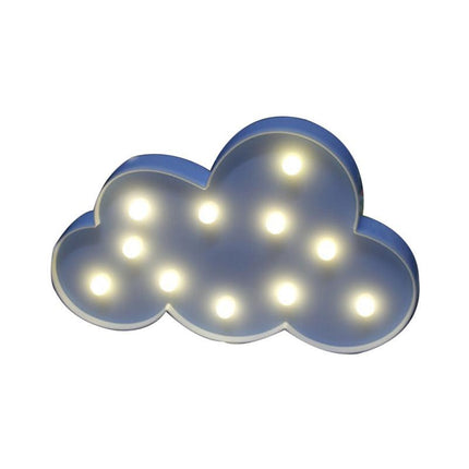 Volumetrische Förmchen Beleuchtete blau Wolke, Warm Licht, mit Batteriebetrieb