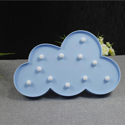 Volumetrische Förmchen Beleuchtete blau Wolke, Warm Licht, mit Batteriebetrieb