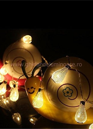 Dekorative Lichterkette 10M mit 100 Golden Mini-Kugel, Durchsichtig Kabel, Warm Licht, Verbindbar 50M