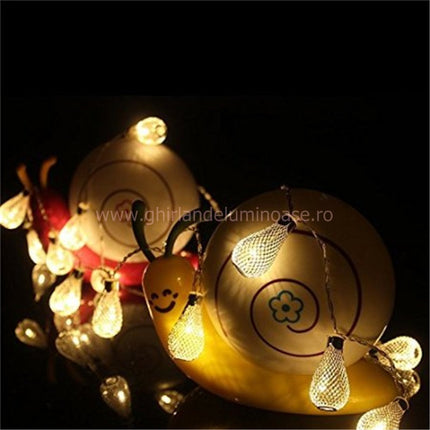 Dekorative Lichterkette 10M mit 100 Golden Mini-Kugel, Durchsichtig Kabel, Warm Licht, Verbindbar 50M