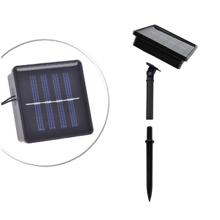 Solar Lichterkette 20M mit 200 LEDs, 8 Programmen, Schwarzes Kabel, Warm Licht, für Außen