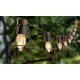 Solar Lichterkette 4M mit 10 Vintage Birnen, Durchsichtig Kabel, Warm Licht, für Außen