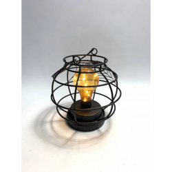 Spinnen Tischlampe mit Glühbirne und Mini-LEDs, Warmes Licht, mit Batterien