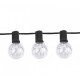 Lichterkette 8,7M mit 30 LED Lampen + 3 Geschenk, E12, Schwarzes Kabel, Warm Licht, für Außen