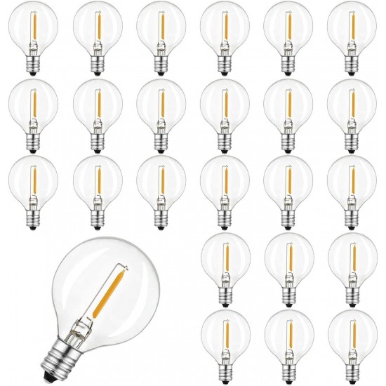 LED-Leuchtmittel G40, E12, 1W, Kunststoff, Dimmbar, Warm Licht, für Außen